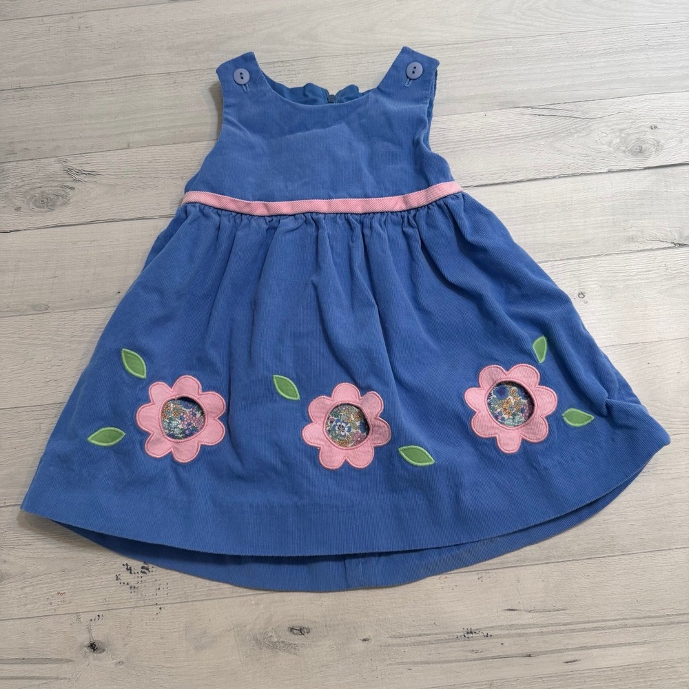 Florence Eiseman girls blue floral dress 24 months‎